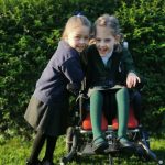 Aoibheann (right) with one of her younger sisters